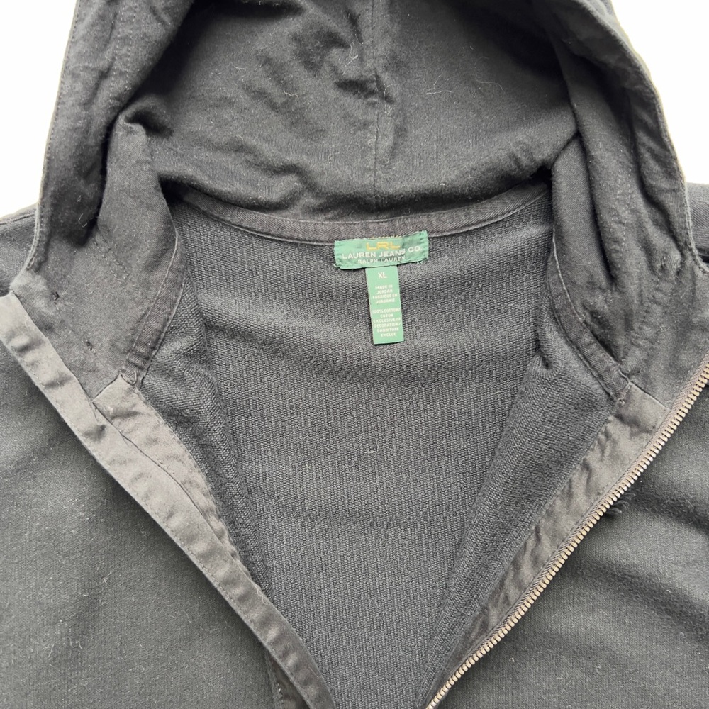 Ralph Lauren Black Zip-Up Hooded Jacket - Picture 3 of 5